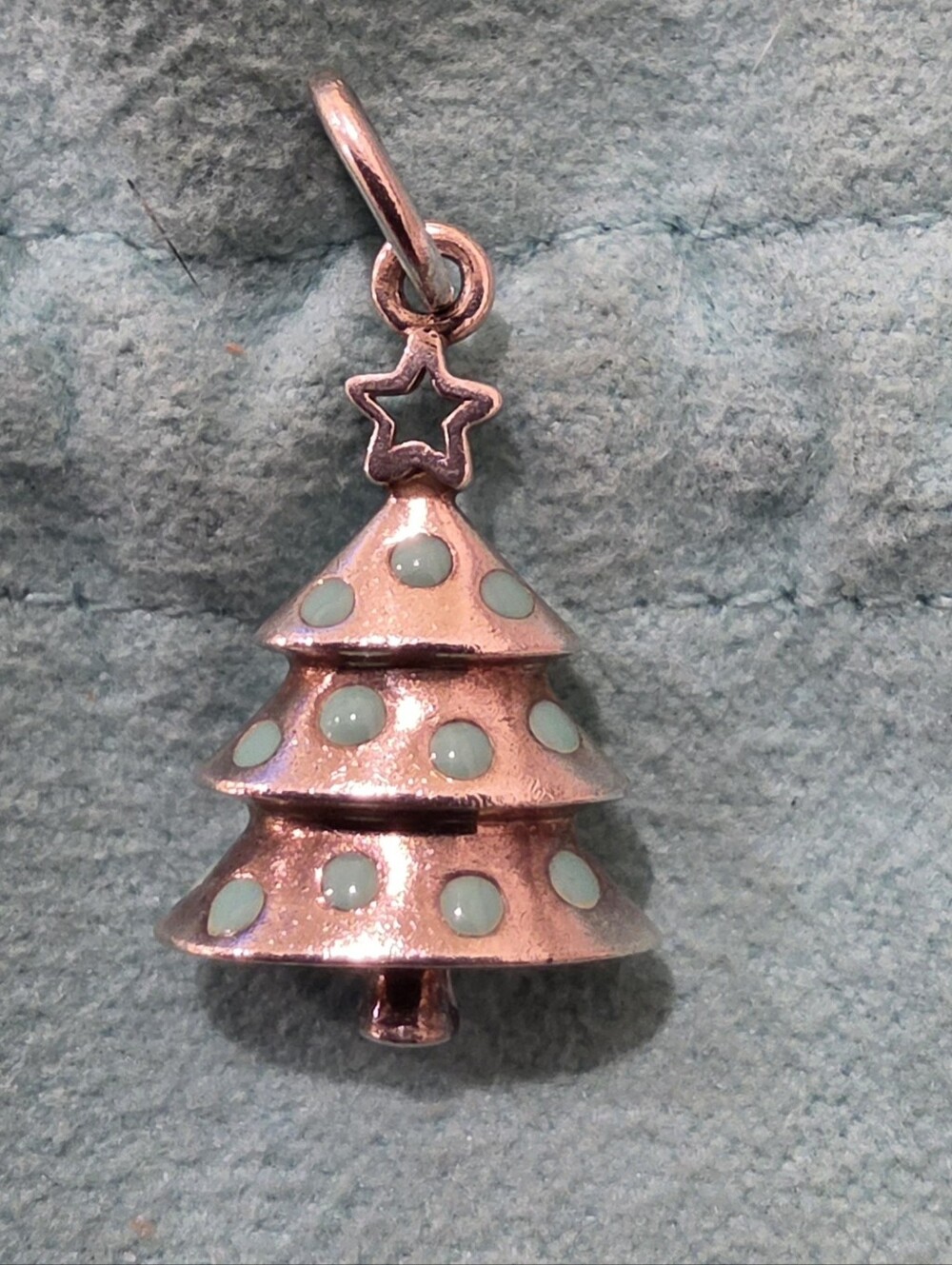 Tiffany & Co. Blue Enamel Christmas Tree Charm